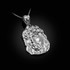 Sterling Silver Jesus Face CZ Charm Necklace
