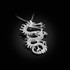 Sterling Silver Textured  Dragon DC Charm Necklace