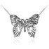 Sterling Silver Butterfly Filigree DC Charm Necklace