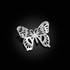 Sterling Silver Butterfly Filigree DC Charm Necklace