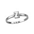 Sterling Silver Personalized Initial Alphabet Letter Stackable Ring