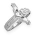 Sterling Silver Irish Claddagh Cross Ring