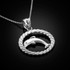Sterling Silver Dolphin Round Rope Pendant Necklace