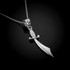 Sterling Silver Scimitar Sword Pendant Necklace