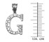 Sterling Silver Nugget Initial Letter "G" Pendant Necklace