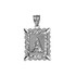 Sterling Silver Alphabet DC Letter Initial Filigree Pendant Necklace