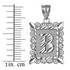 Sterling Silver Alphabet DC Letter Initial Filigree Pendant Necklace
