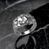 Sterling Silver Nugget Ring with CZ Stones