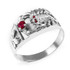 Sterling Silver Red CZ Scorpion Ring