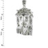 Sterling Silver Jesus Face Mens CZ Pendant
