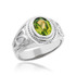 Silver Celtic August Birthstone Ring