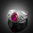 Silver Celtic July Birthstone Ring