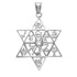 Sterling Silver Star of David 12 Twelve Tribes of Israel Pendant