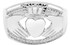 Sterling Silver Mens Bold Claddagh Ring