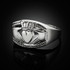 Sterling Silver Mens Bold Claddagh Ring