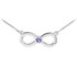 Sterling Silver Infinity Birthstone CZ Necklace