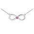 Sterling Silver Infinity Birthstone CZ Necklace