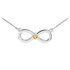 Sterling Silver Infinity Birthstone CZ Necklace
