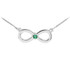 Sterling Silver Infinity Birthstone CZ Necklace