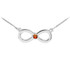 Sterling Silver Infinity Birthstone CZ Necklace
