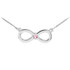 Sterling Silver Infinity Birthstone CZ Necklace