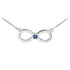 Sterling Silver Infinity Birthstone CZ Necklace
