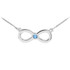 Sterling Silver Infinity Birthstone CZ Necklace