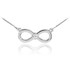 Sterling Silver Infinity Birthstone CZ Necklace