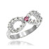Sterling Silver Infinity Birthstone CZ Ring