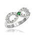Sterling Silver Infinity Birthstone CZ Ring