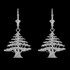 Sterling Silver Lebanese Cedar Tree Earrings
