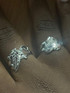 Sterling Silver Sparkle-Cut Letter Initial Script Ring