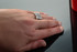 Sterling Silver Mens Square DC Nugget Ring