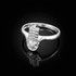 Sterling Silver Hamsa Star of David Diamond Ring