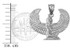 Sterling Silver Egyptian Isis Winged Goddess Pendant Necklace