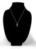 Sterling Silver Crucifix Cross Diamond Charm Necklace
