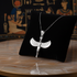 Sterling Silver Egyptian Isis Standing Winged Goddess Pendant Necklace
