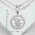 Sterling Silver Saint Michael Openwork Pendant Necklace (S/L)