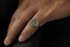Rugged Aztec Mayan Sun Signet Ring in Sterling Silver