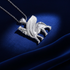 Sterling Silver Ancient Assyrian God Lamassu Winged Bull Pendant Necklace