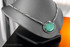 Silver Ouroboros Tail-Biting Snake Coiled Chain Necklace with Oval Turquoise Gemstone