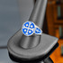 Sterling Silver Enamel Jerusalem Cross Octagon Signet Ring – Color Options