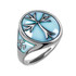 Sterling Silver Enamel Cross Pattée Oval Signet Ring – Medieval Gothic Unisex Jewelry