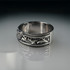Solid Sterling Silver Oxidized Saint Michael Archangel Ornate Ring Band