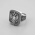 Sterling Silver Russian Imperial Double-headed Eagle Signet Mens Ring
