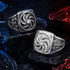 Sterling Silver Armenian Eternity Arevakhach Sun Cross CZ Birthstone Ring