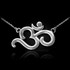 Sterling Silver Om (Aum) Yoga Mantra Necklace