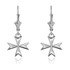 Sterling Silver Maltese Cross Earrings
