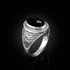 Sterling Silver Cash Money Dollar Sign Black Onyx Statement Ring