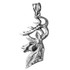 Sterling Silver Deer Buck Head DC Pendant